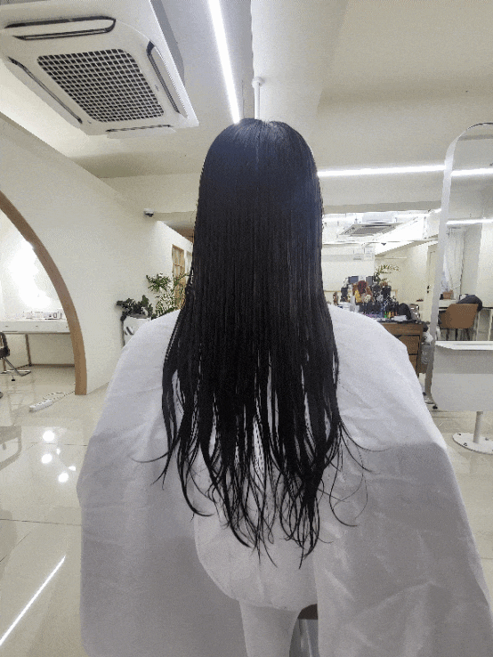  여자 사이드뱅 자르기 얼굴 작아 보여 ( 한티역미용실 꿈체 by 지예디자이너 )