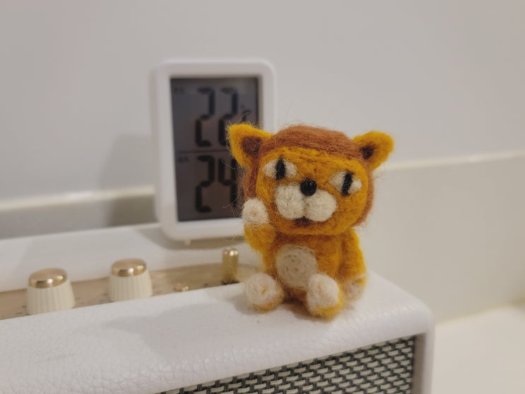  다이소 양모 펠트 DIY 다람쥐 키링 만들기