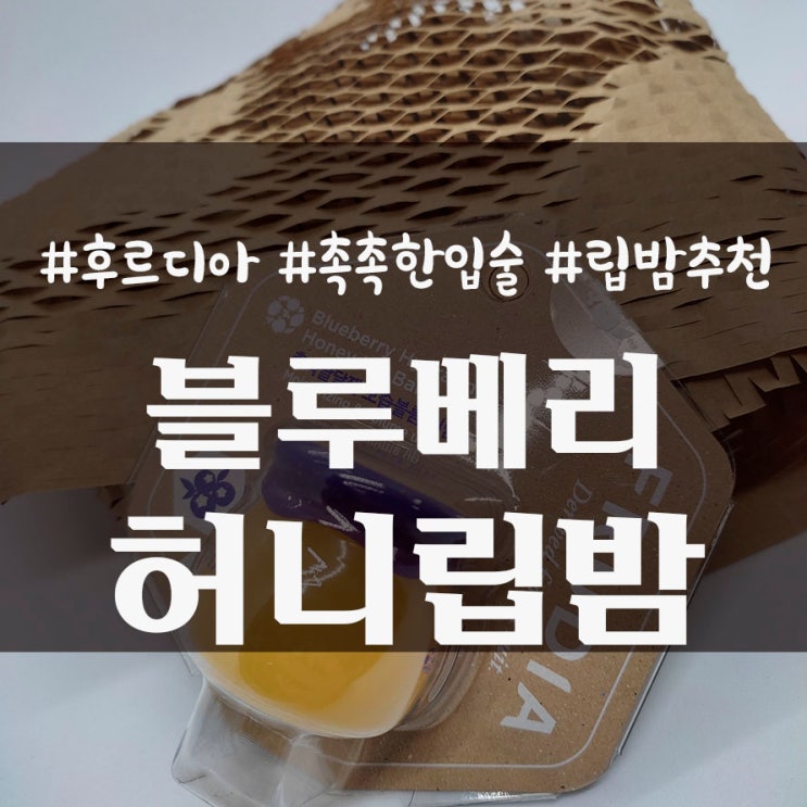  건조한 날씨에 입술에 촉촉함을 후르디아 : 블루베리 허니립밤