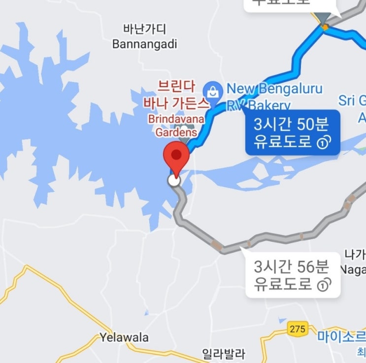  인도 벵갈루루에서 마이수루 (마이소르 mysuru) 가는길 브린다바나가든스 가족여행