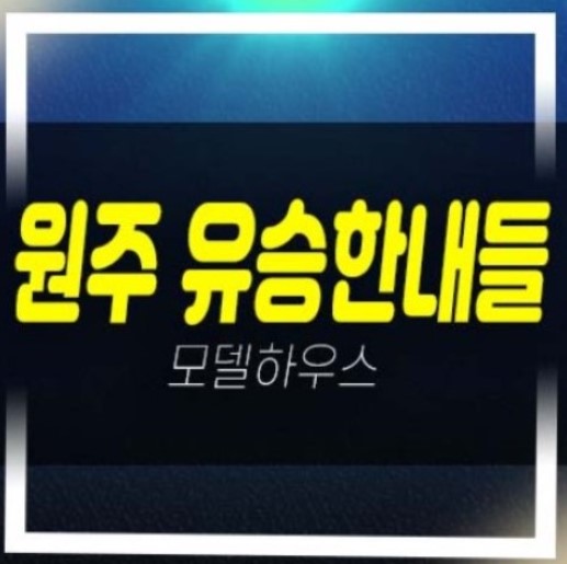  원주혁신도시 유승한내들 더스카이 반곡동 계약금5% 분양금액 갤러리 주택홍보관 평형대 및 분양가상한제아파트 소식!
