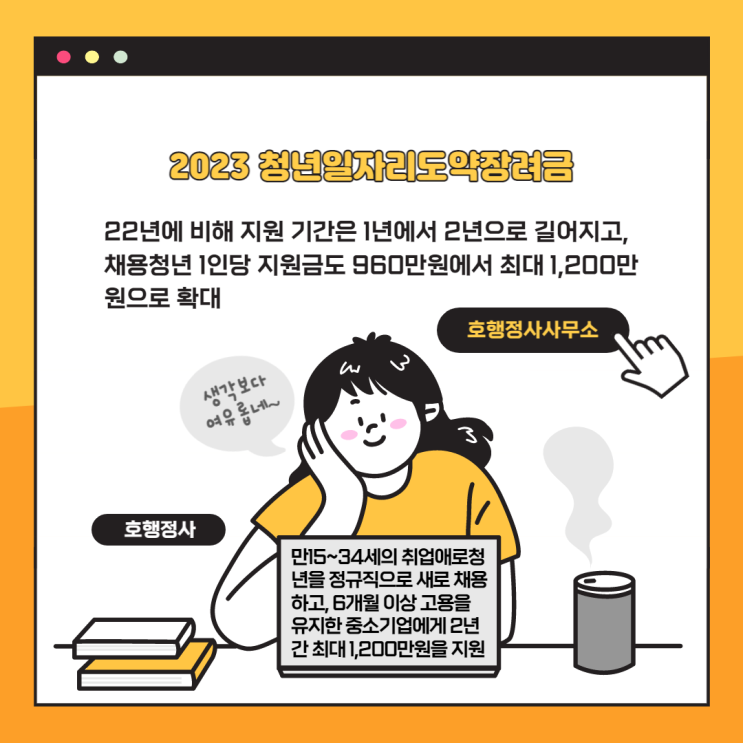  2023년 청년일자리도약장려금 주요 내용