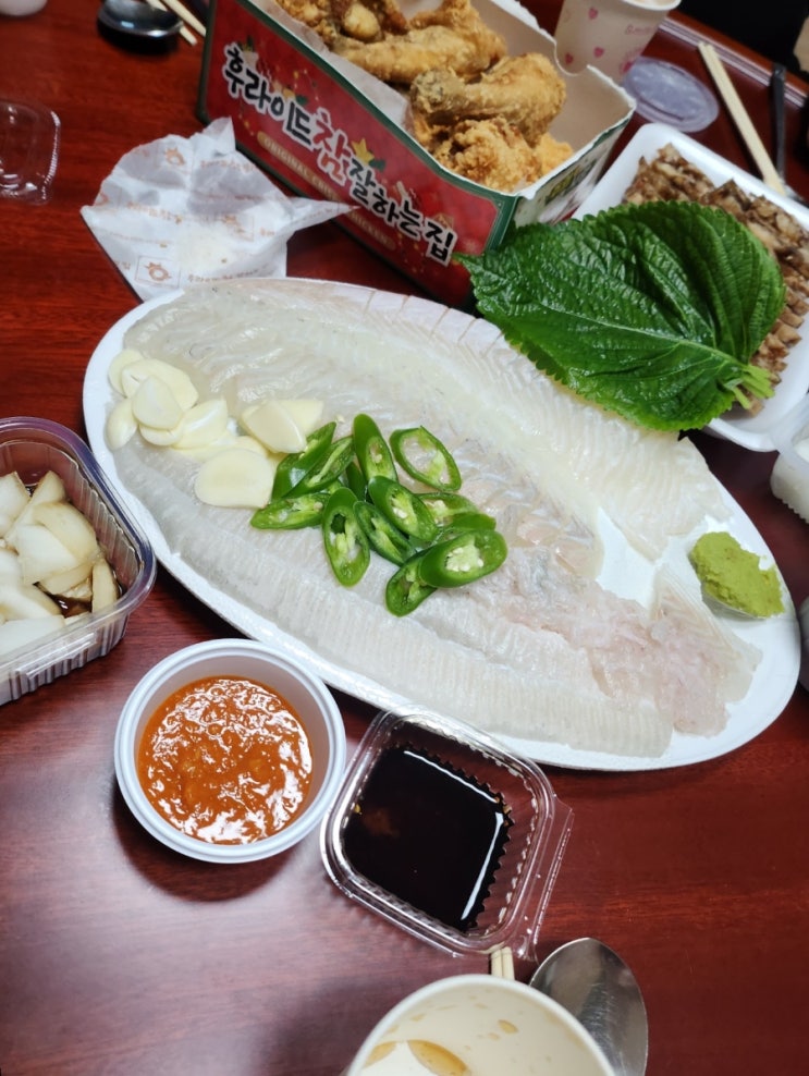  대구 배달 회 맛집 , 회스토리 광어회 찐맛집