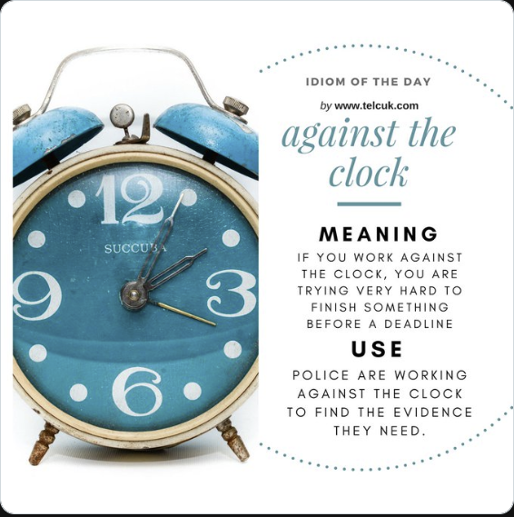  [영어] working against the clock 뜻