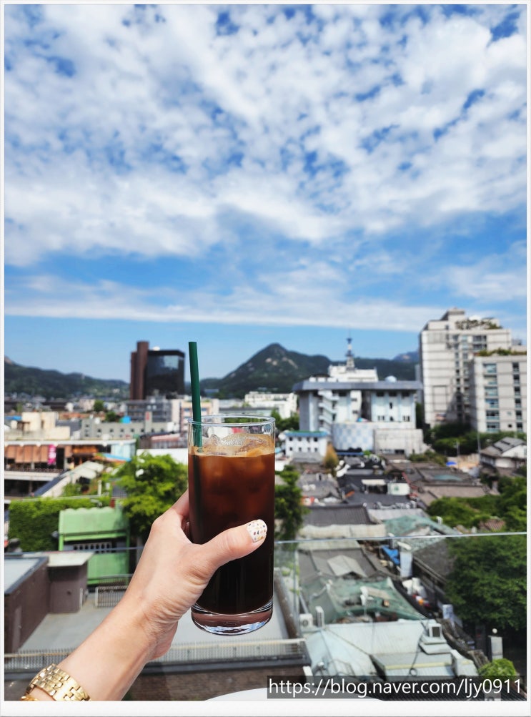  인사동 카페 뷰맛집 청와대가 보이는 르프랑루프탑