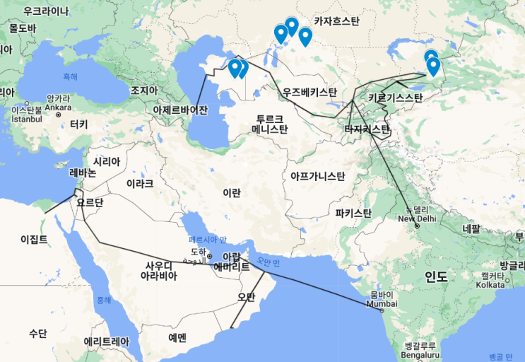 [세계여행 준비]중앙아시아, 중동 +유럽 여행 초안