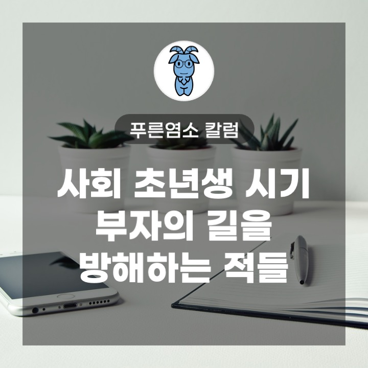 사회 초년생 시기, 부자의 길을 방해하는 적들 사회 초년생 시기, 부자의 길을 방해하는 적들