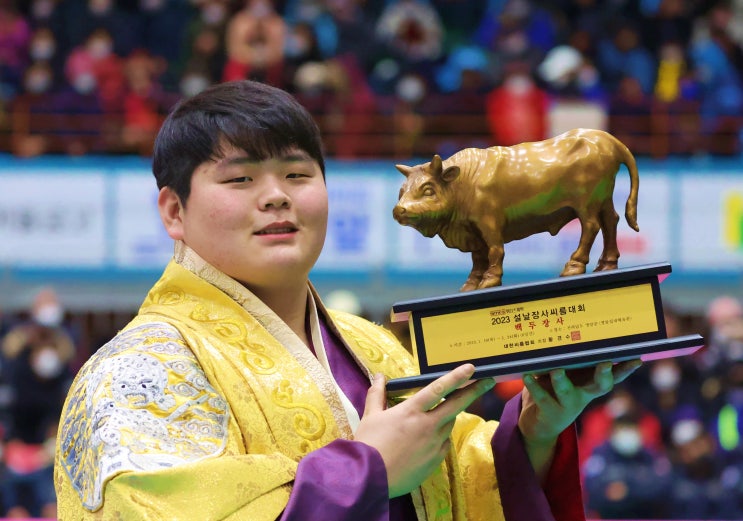 ‘무서운 신예’ <b>김민재</b>, <b>설날</b><b>장사</b>씨름대회 <b>백두장사</b> 등극