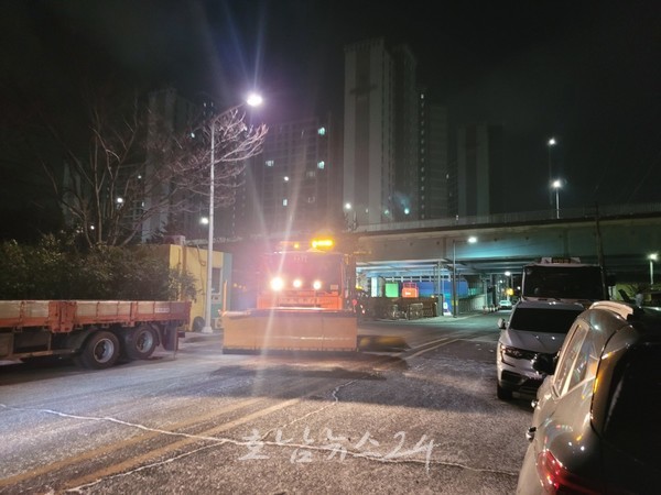  목포시, 설 연휴 24일 귀경길 대비 제설작업 선제적 추진