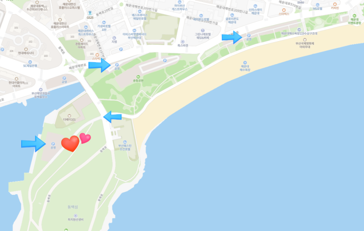  부산 해운대 해수욕장 동백섬 누리마루 주차장 팁