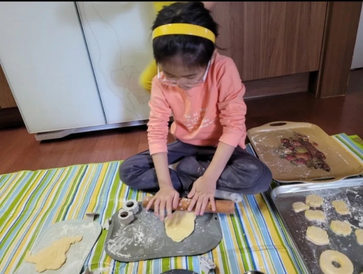  아이들과 도넛 만들기