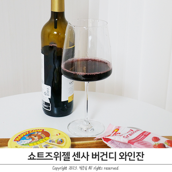 원키친101 쇼트즈위젤 센사 버건디 레드 와인잔 넘예뻐!