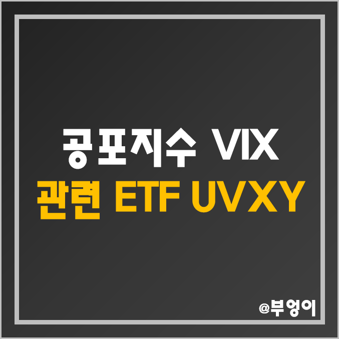 미국 공포지수 추이와 관련 ETF - UVXY 주가 (변동성 및 VIX 지수 관련주, 역대 액면병합 비율)