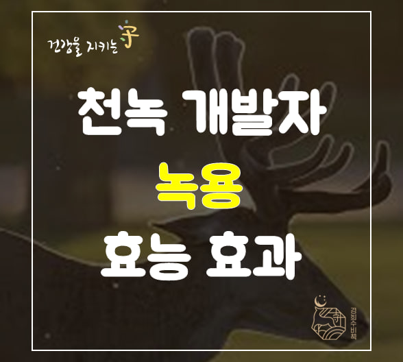  녹용 먹는법 : 천녹 개발자의 공진단 녹용의 뜻 효능 효과 부작용 이야기 1편