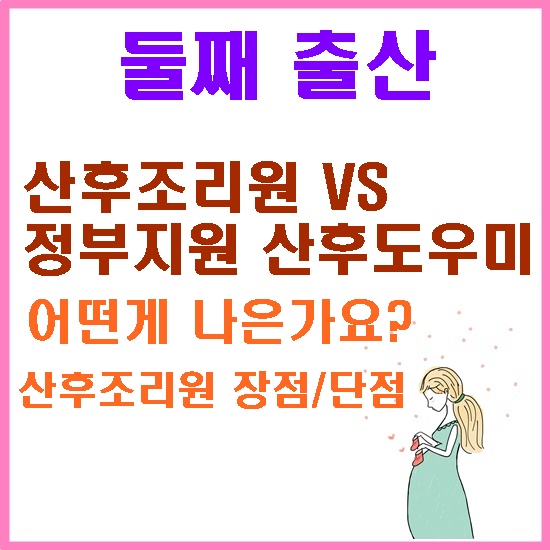  출산 후 산후조리원과 정부지원산후도우미 중 어떤게 나을까요?(둘째맘으로 산후조리원 이용 장점과 단점)