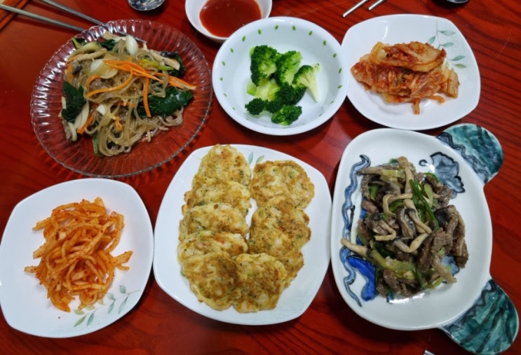  어머니 생신 아침밥상