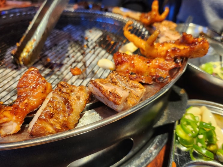  막창도둑 , 대구막창맛집 . 숯불 납작막창과 사이드맛집