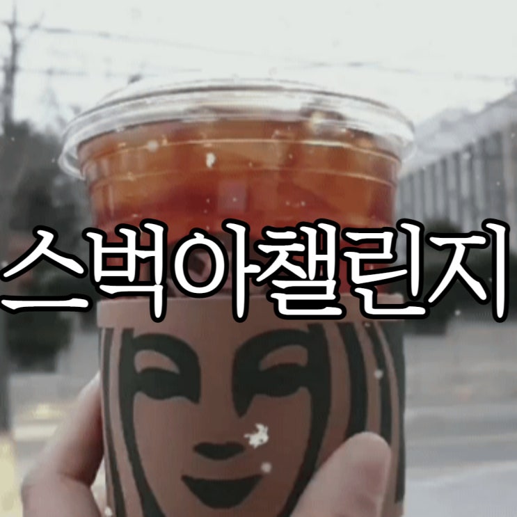  스타벅스 진짜 얼어죽는거 아닌가 싶었던 스벅아챌린지 아이스 챌린지 카페 아메리카노 사이즈업 후기