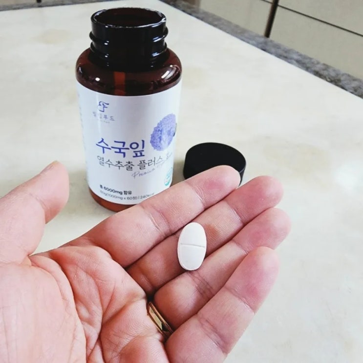 수국잎열수추출물 효능 / 빌립푸드 수국잎 열수 추출물 60정