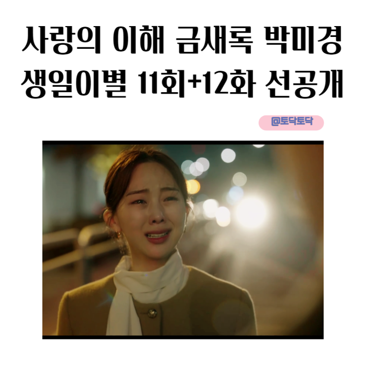 사랑의 이해 금새록 생일 이별한 박미경 11화 12회 선공개