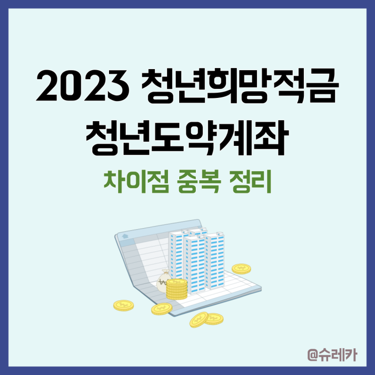  2023 청년도약계좌 _ 청년희망적금 이자 차이 중복 정리