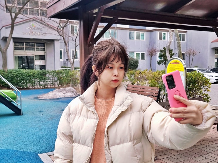  소프트풀뱅 핑크에이지 클립형 앞머리가발