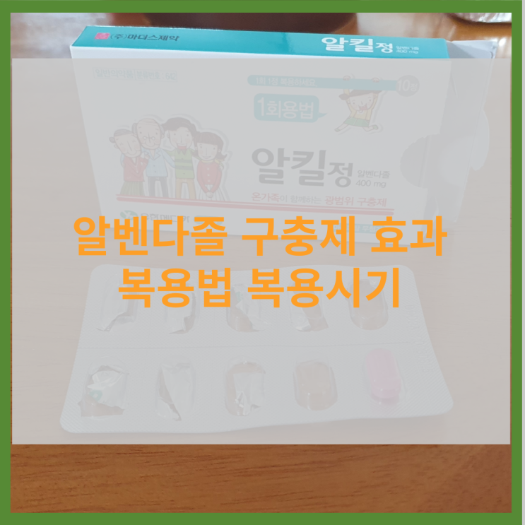 알벤다졸 구충제 효과 복용시기 복용법에 대해서