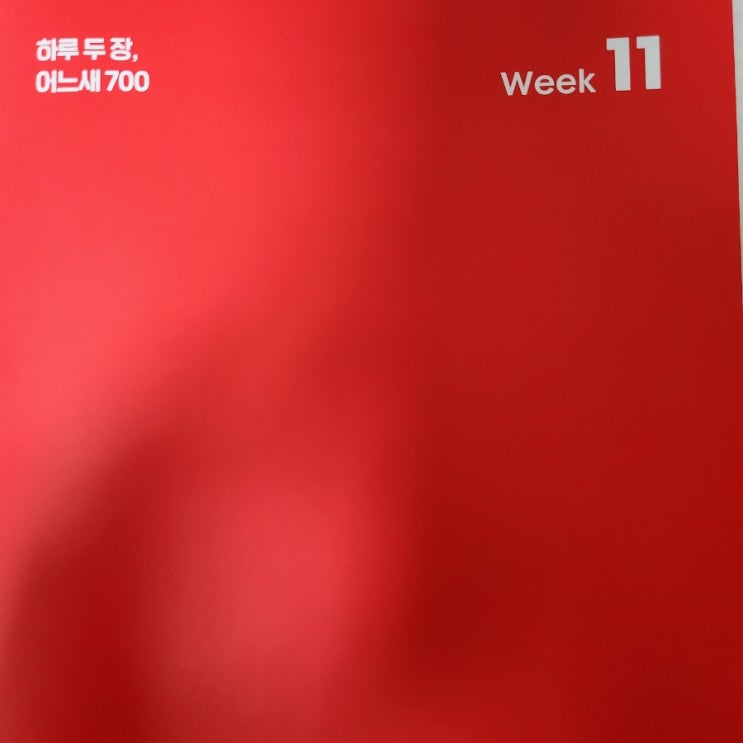  시원스쿨 토익 학습지_ WEEK 11