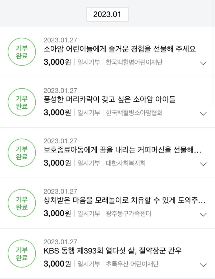  새해 첫 기부 했습니다. (ft. 해피빈 기부 이벤트)