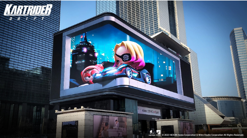 카트라이더:드리프트 서울 강남 한복판 대형 LED전광판 광고 공개