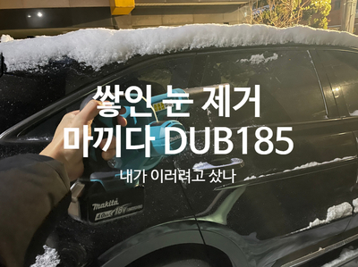 차량에 쌓인 눈 제거는 마끼다 송풍기 DUB185Z 제설에 최고라니깐 #내돈내산