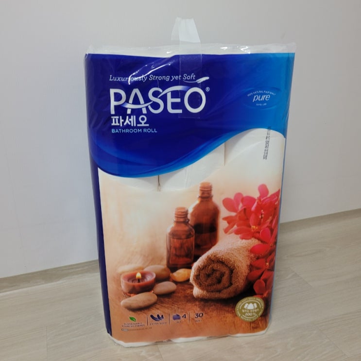  먼지없는 두루마리 휴지 추천 파세오 4겹 화장지 30롤