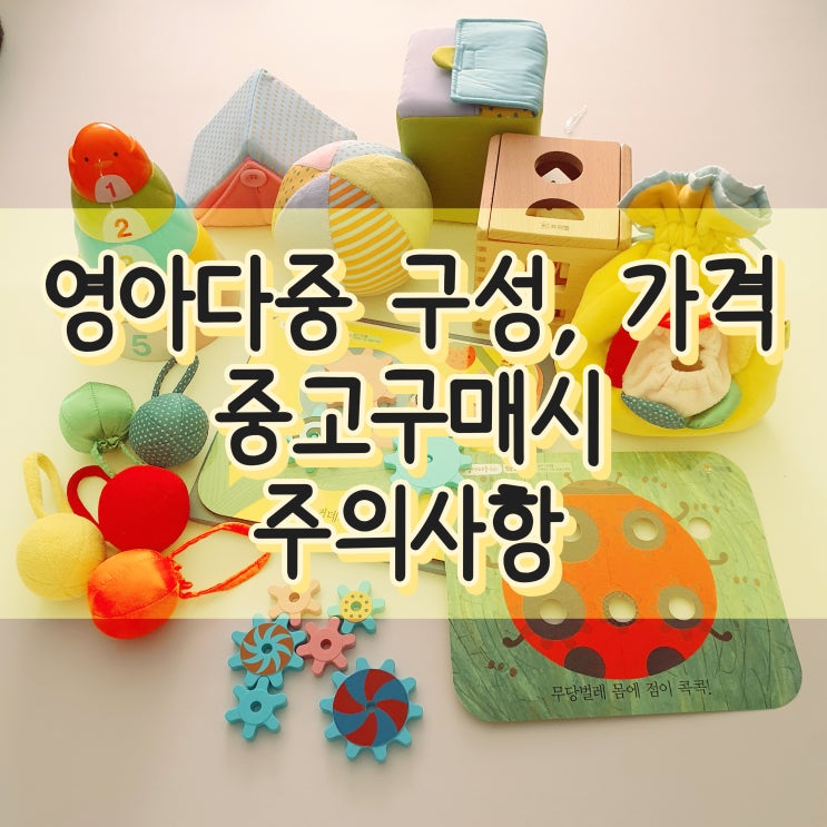  프뢰벨 영아다중 중고 가격, 구성, 영아다중 중고 구매시 주의할 점