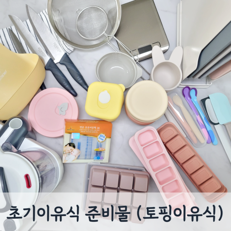  초기 이유식 시작 준비물 토핑이유식 용품 리스트 (베이비무브 이유식마스터기)