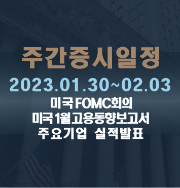  주간증시일정2023.01.30~02.03