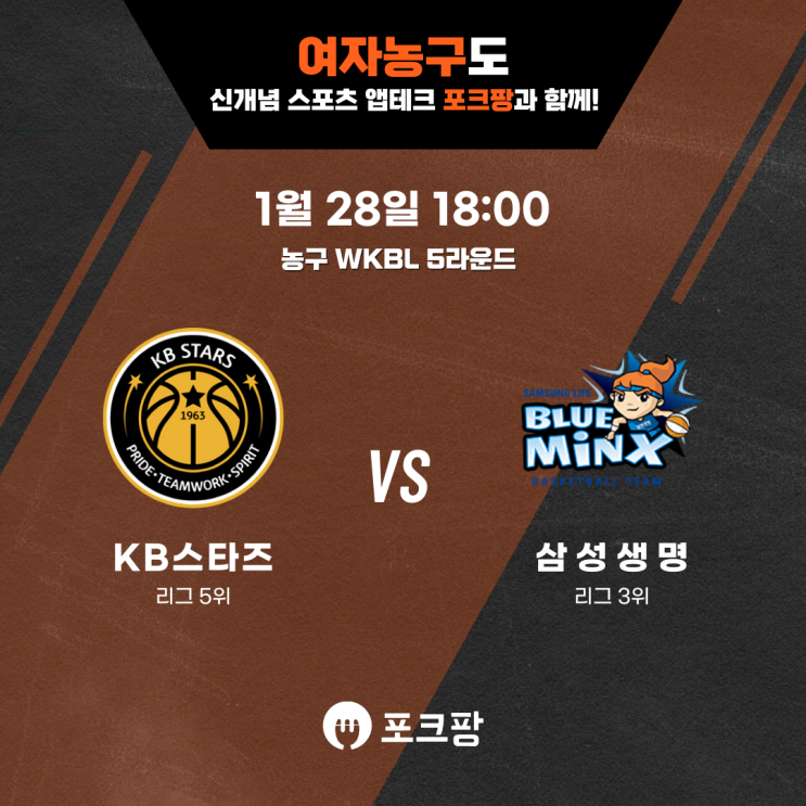 1월 28일 한국 농구 WKBL 5라운드 KB 스타즈 VS 삼성생명 핵심 분석