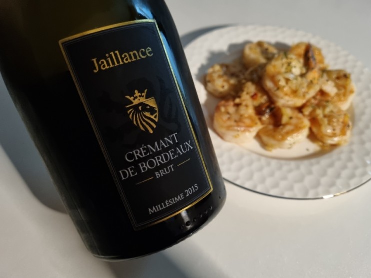 자이엉스 크레망 드 보르도 브뤼 밀레짐 2015(Jaillance, Cremant de Bordeaux BRUT Millésime 2015) / 가성비 좋은 프랑스 스파클링 와인