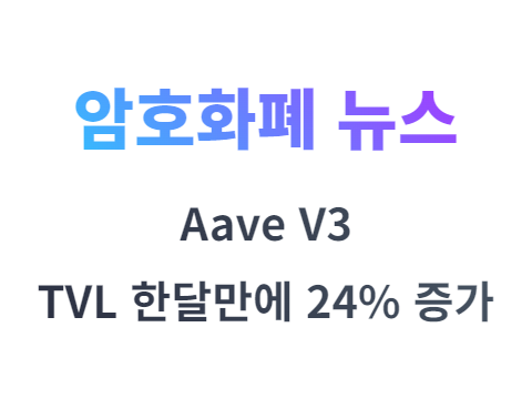 에이브 Aave 코인 TVL 한달만에 24% 증가