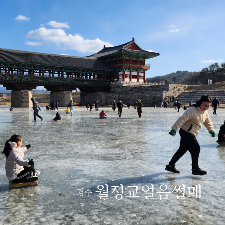  경주 월정교에서 아이들과 얼음썰매 즐기기/교촌마을 교촌홍보관/경주 겨울 가볼만한곳