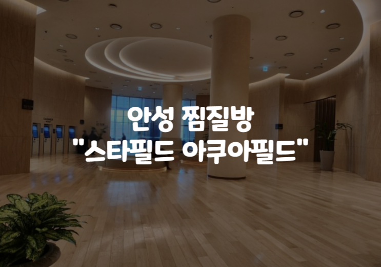  안성 스타필드 3층 아쿠아필드 푸드코트 키즈룸 : 찜질방 워터파크 이용요금 할인