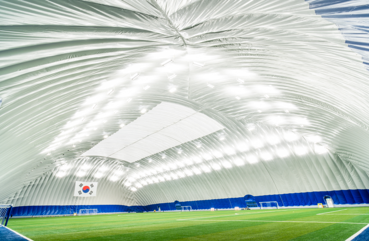 축구 전지 훈련 특화시설 ‘스마트에어돔’, 국내 최초로 경주에서 개장 축구 전지 훈련 특화시설 ‘스마트에어돔’, 국내 최초로 경주에서 개장