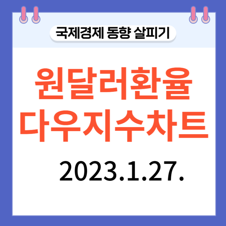 원 달러 환율과 다우지수 차트 살펴보기 원 달러 환율과 다우지수 차트 살펴보기