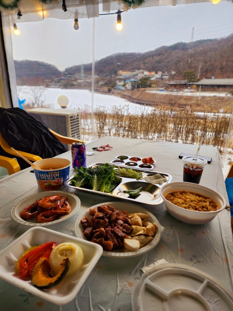  양주 맛집 캠핑감성 바베큐, 뷰가 예쁜 기산저수지맛집 애견동반식당 포레이즈