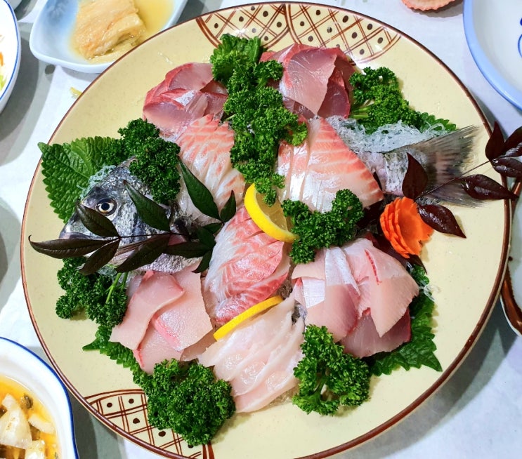  통영 다찌 통영의 술 문화 초밥집 통영횟집 감성돔 회 해산물 대전 전복 멍게 초밥 등 밑반찬
