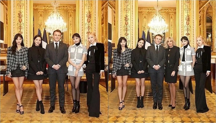 그룹 블랙핑크, K팝 아티스트 최초 프랑스 대통령 부부와 자선 콘서트 참석