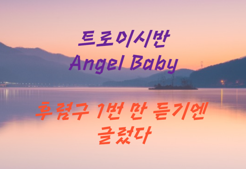 몽환적인 팝송 트로이시반의 angel baby 가사 해석
