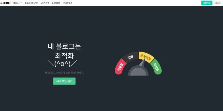  블로그 지수 확인하여 내 블로그 진단해보자 with 바루다
