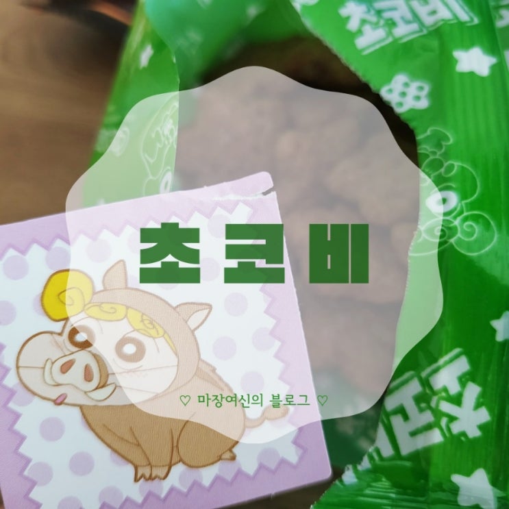  초코비 과자 스티커 | 뒤늦게 올려보는 초코비후기