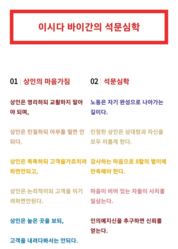  상인의 마음가짐