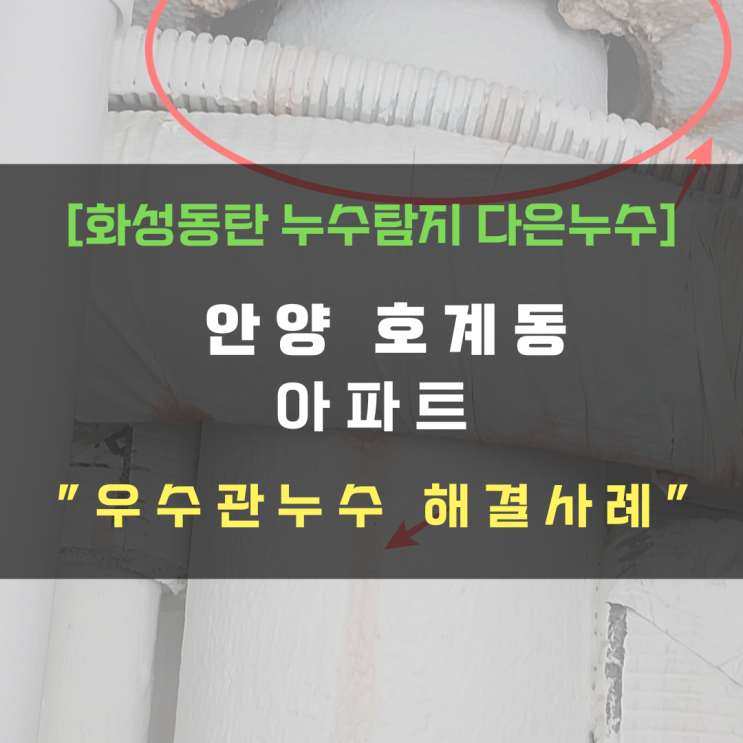  안양 호계동 아파트 우수관 누수 당일해결 가능